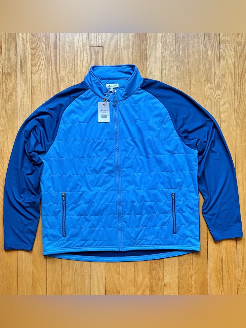 NWT Peter Millar Men’s Merge Elite Hybrid Full Zip Jacket 2XL XXL Blue NEW